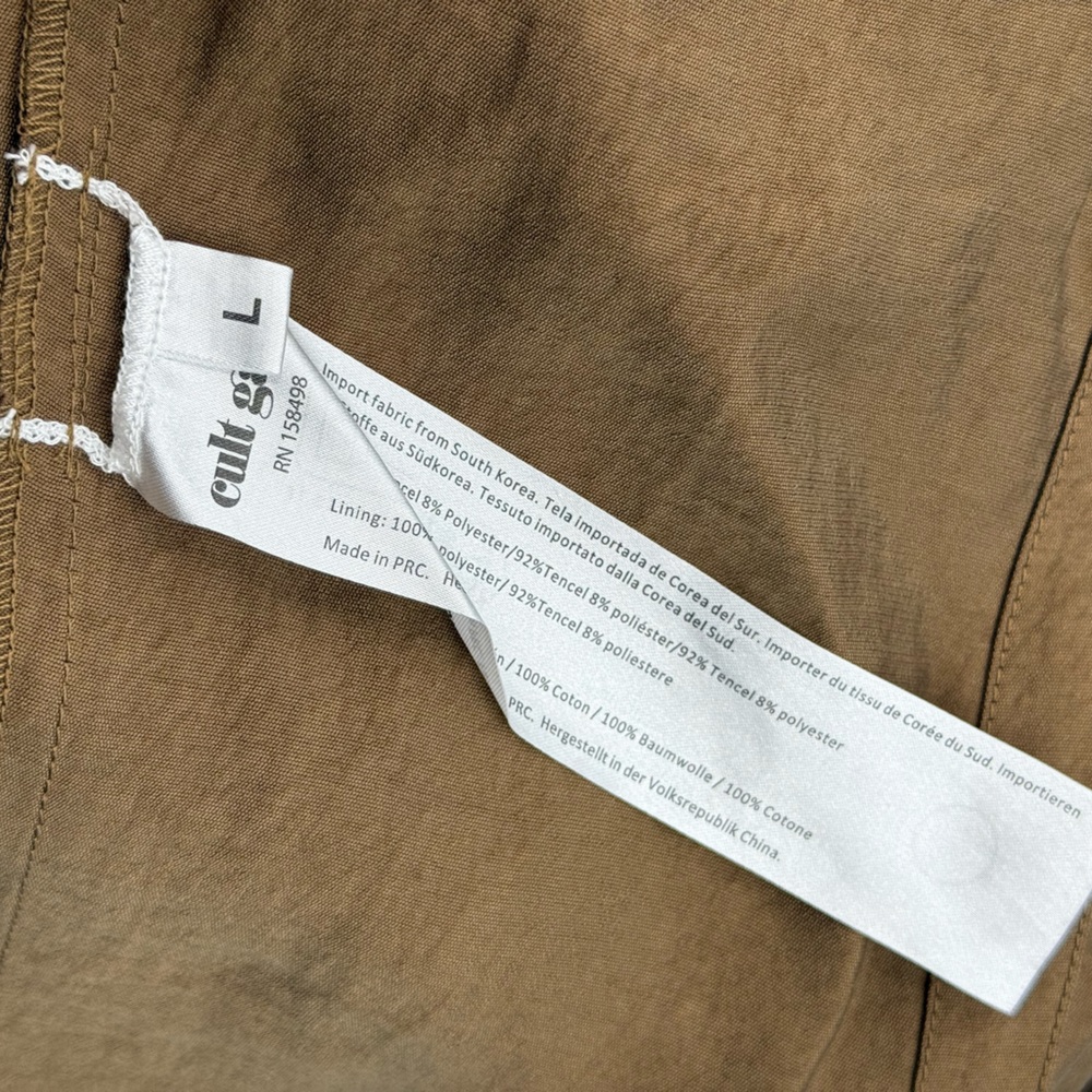 🆕 CULT GAIA 🧿 NWOT Romia Button-Detail Dress, Affogato Brown - Sz L - Picture 13 of 13